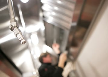 kitchen suppression system in a restaurant