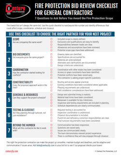 Fire Protection Bid Review Checklist for General Contractors