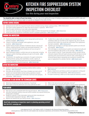 Kitchen System Inspection Checklist